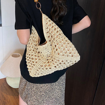 üèùÔ∏èArtisanal Woven Tote with Inner Lining