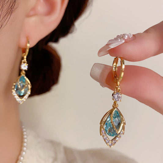‚ú®Sky Blue Drop Dangle Hoop Earrings