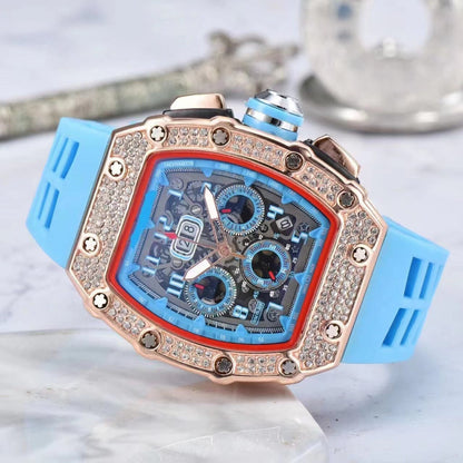 üì¢üì¢40% OFF !! ‚è∞ Luxury Men's Tonneau-Shaped Watch with Rhinestone Embellishment