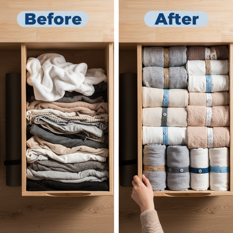 Adjustable Elastic Clothing Organization Bands ‚ú®