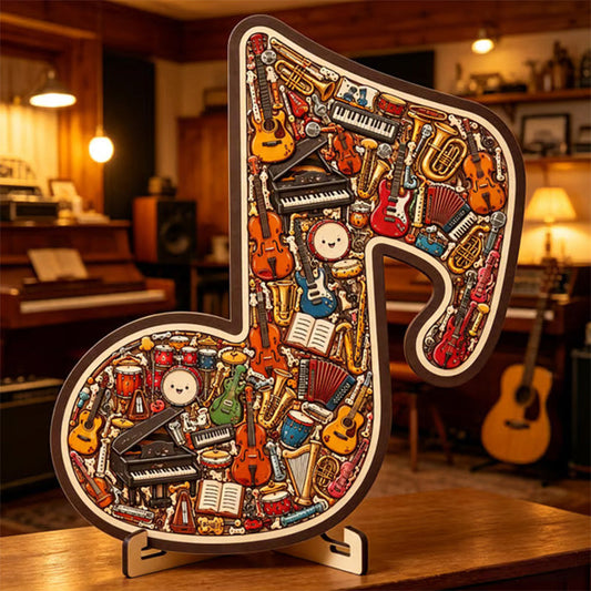Wooden Musical Note Jigsaw Puzzleüé∂üß©