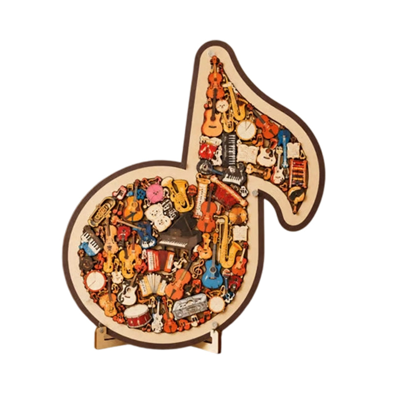 Wooden Musical Note Jigsaw Puzzleüé∂üß©