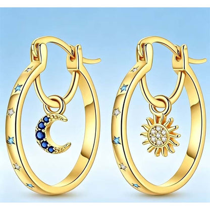 Celestial Double Layer Hoop Earrings ‚ú®