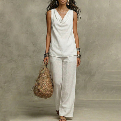 üåô Elegant Cowl Neck Lounge Set ‚Äì Soft knit & relaxed fit