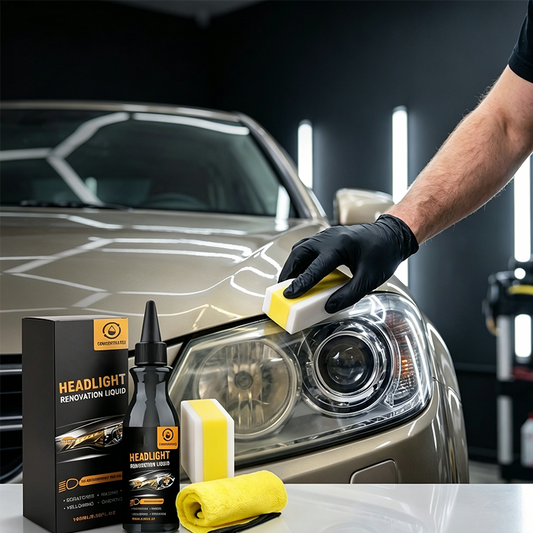 üöó LIMITED-TIME 30% OFF! üí• Ultimate Headlight Renovation Liquid ‚Äì Removes Yellowing, UV Protection, Kit Included ‚ú®