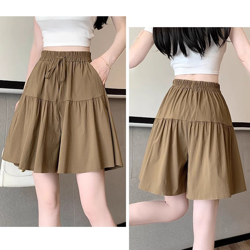 High Waist Ruffle Skirt Pants for Women ‚Äì Wide Leg Culottes, Flowy & Comfyüíï