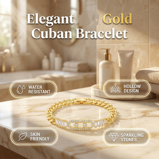 ‚è≥‚ú®Women's Gold-Tone Cubic Zirconia Chain Braceletüíéüìø