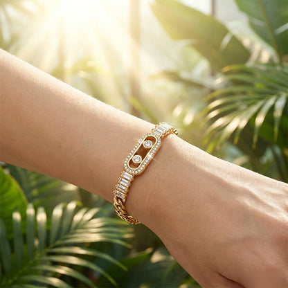 ‚è≥‚ú®Women's Gold-Tone Cubic Zirconia Chain Braceletüíéüìø