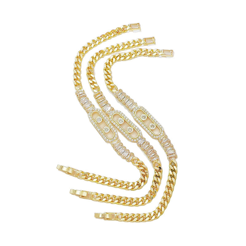 ‚è≥‚ú®Women's Gold-Tone Cubic Zirconia Chain Braceletüíéüìø