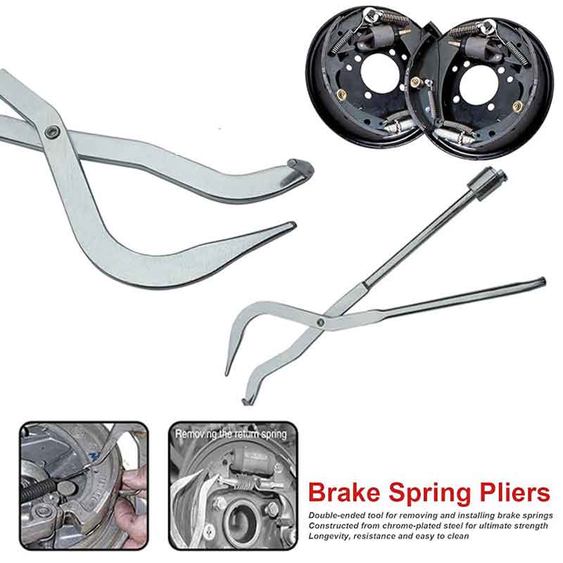 üîß Drum Brake Spring Pliers ‚Äî For Return Springs | Chrome Molybdenum | 215mm