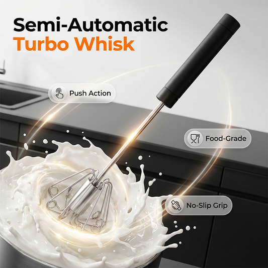 üéÅüî•Stainless Steel Semi-Automatic Hand Egg Beater
