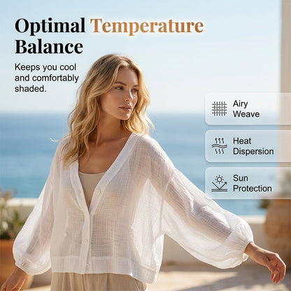 ‚òÄÔ∏èüíïWomen Lightweight Sun Protection Shirt Loose Sheer Casual Jacket