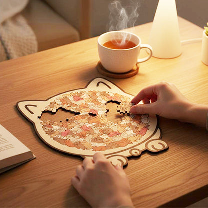 Adorable Cat-Shaped Wooden Jigsaw Puzzle üß©üê±