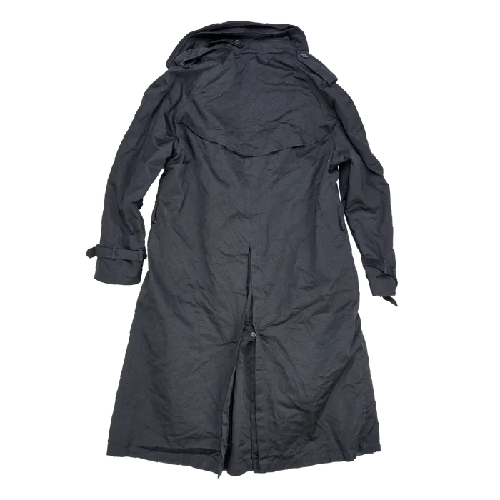 Stafford Black Double Breasted Trench Coat- 40L, Medium - Army & Outdoors - Great Coats