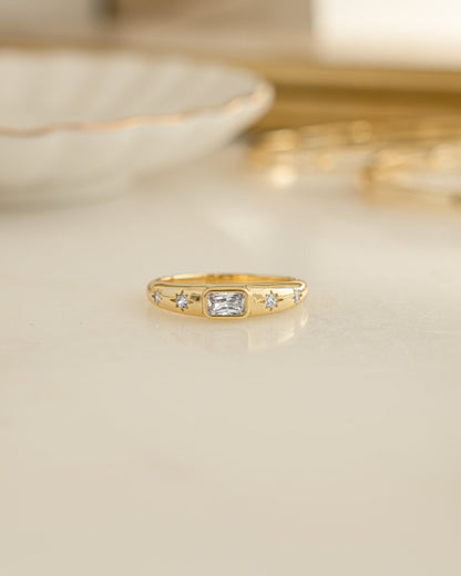 Baguette Starburst Ring
