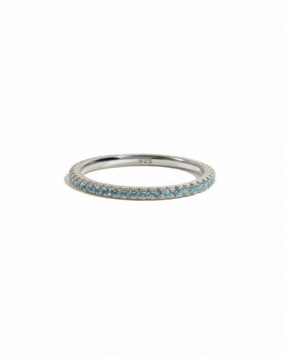 Aquamarine Birthstone Eternity Ring