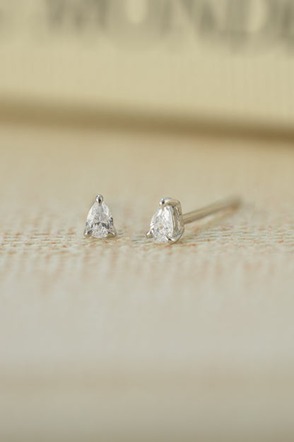 2x3mm Pear Studs (Multiple Sizes Available)