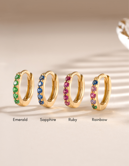 7mm Sapphire Huggies