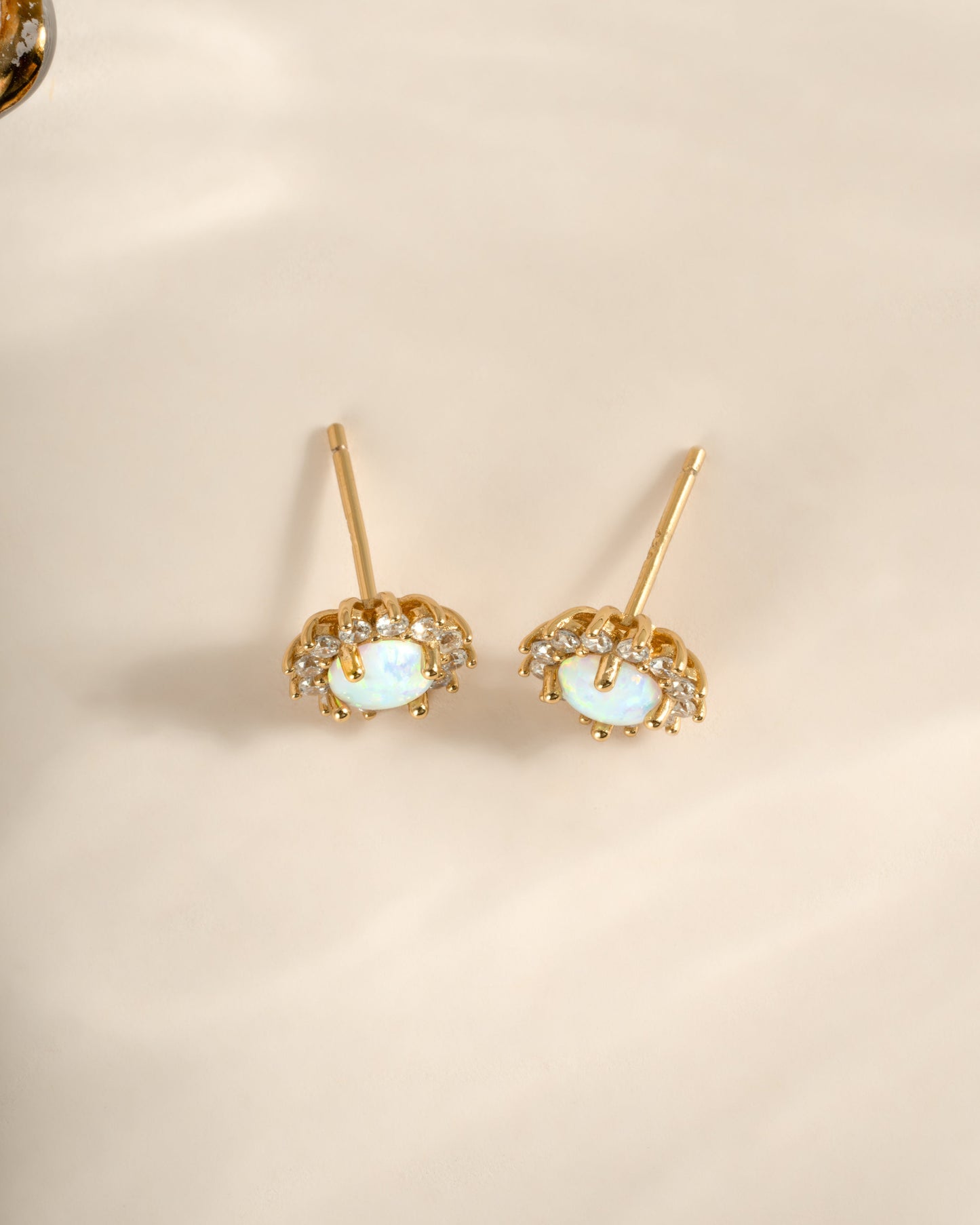 Sunburst Opal Halo Studs