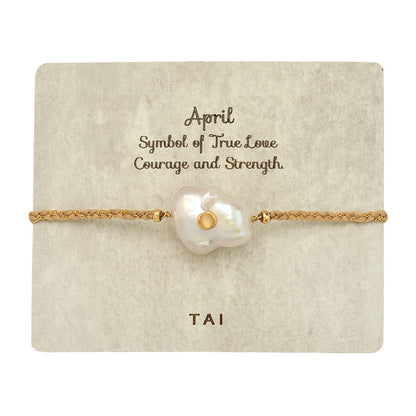 Birthstone Baroque Pearl Bracelet