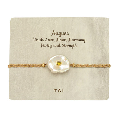 Birthstone Baroque Pearl Bracelet