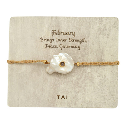 Birthstone Baroque Pearl Bracelet