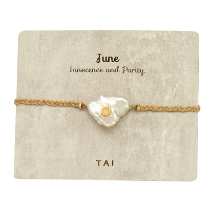 Birthstone Baroque Pearl Bracelet