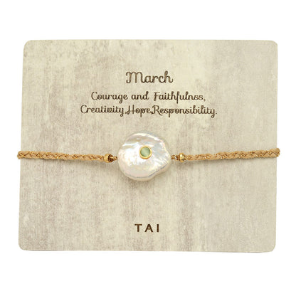 Birthstone Baroque Pearl Bracelet