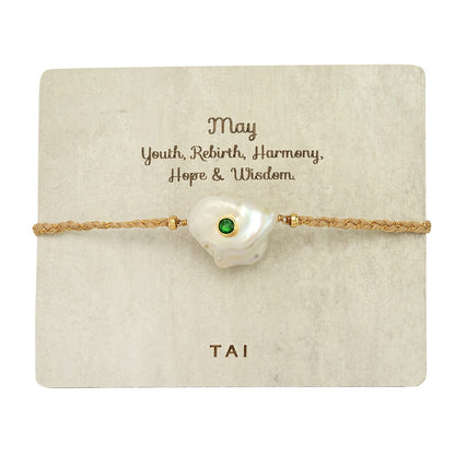 Birthstone Baroque Pearl Bracelet
