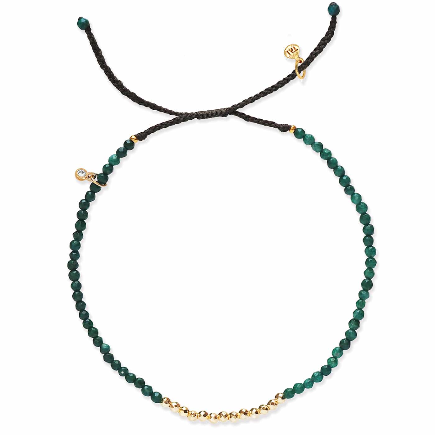 Gold Line Stone Beaded Bracelet