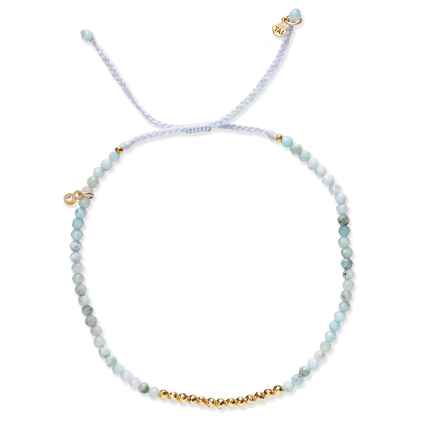 Gold Line Stone Beaded Bracelet