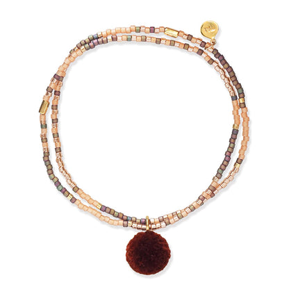 Thirak Double Strand Beaded Bracelet