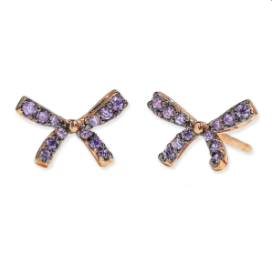 Amethyst Bow Studs