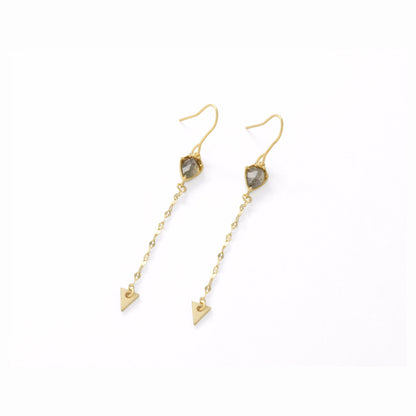 Arrow Stone Drop Earrings