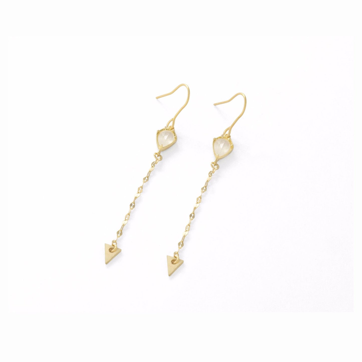 Arrow Stone Drop Earrings