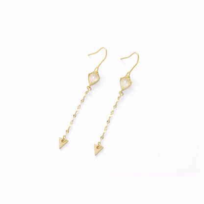 Arrow Stone Drop Earrings