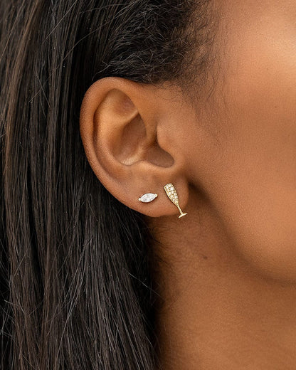 Champagne Glass Studs
