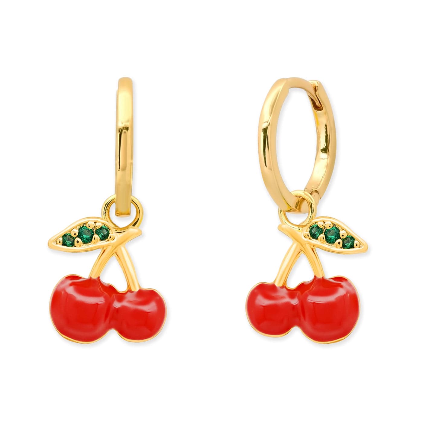 Cherry Huggie Earrings