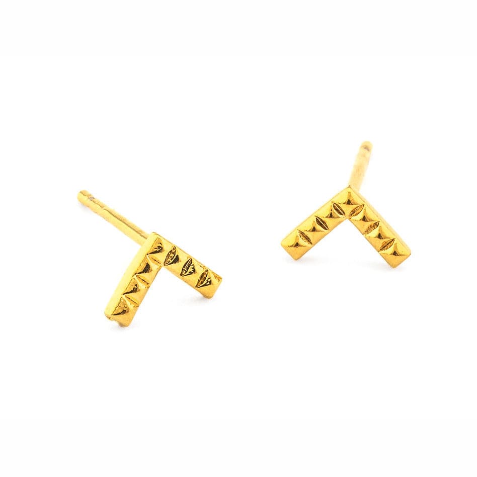 Chevron Post Earrings