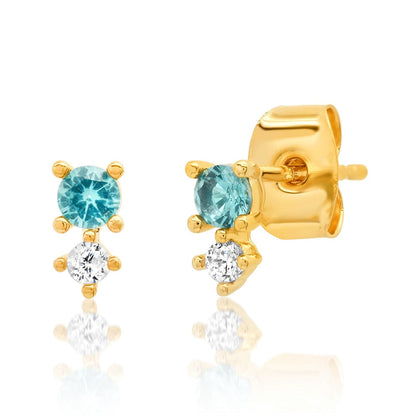 CZ and Colored Stone Studs