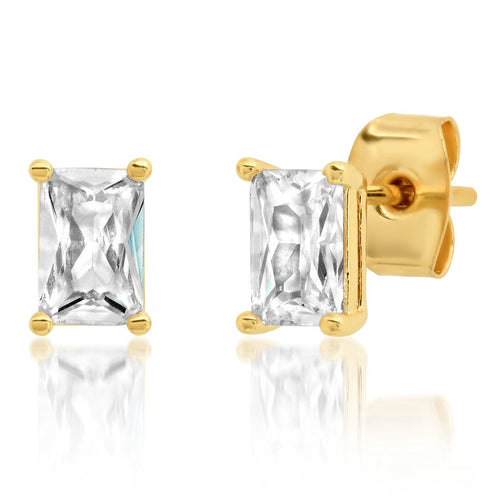 Cz Baguette Studs