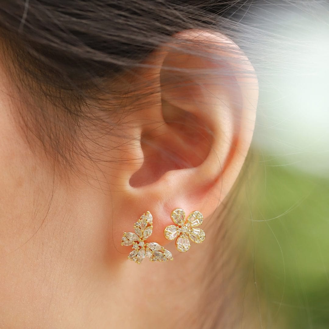 CZ Encrusted Butterfly Studs