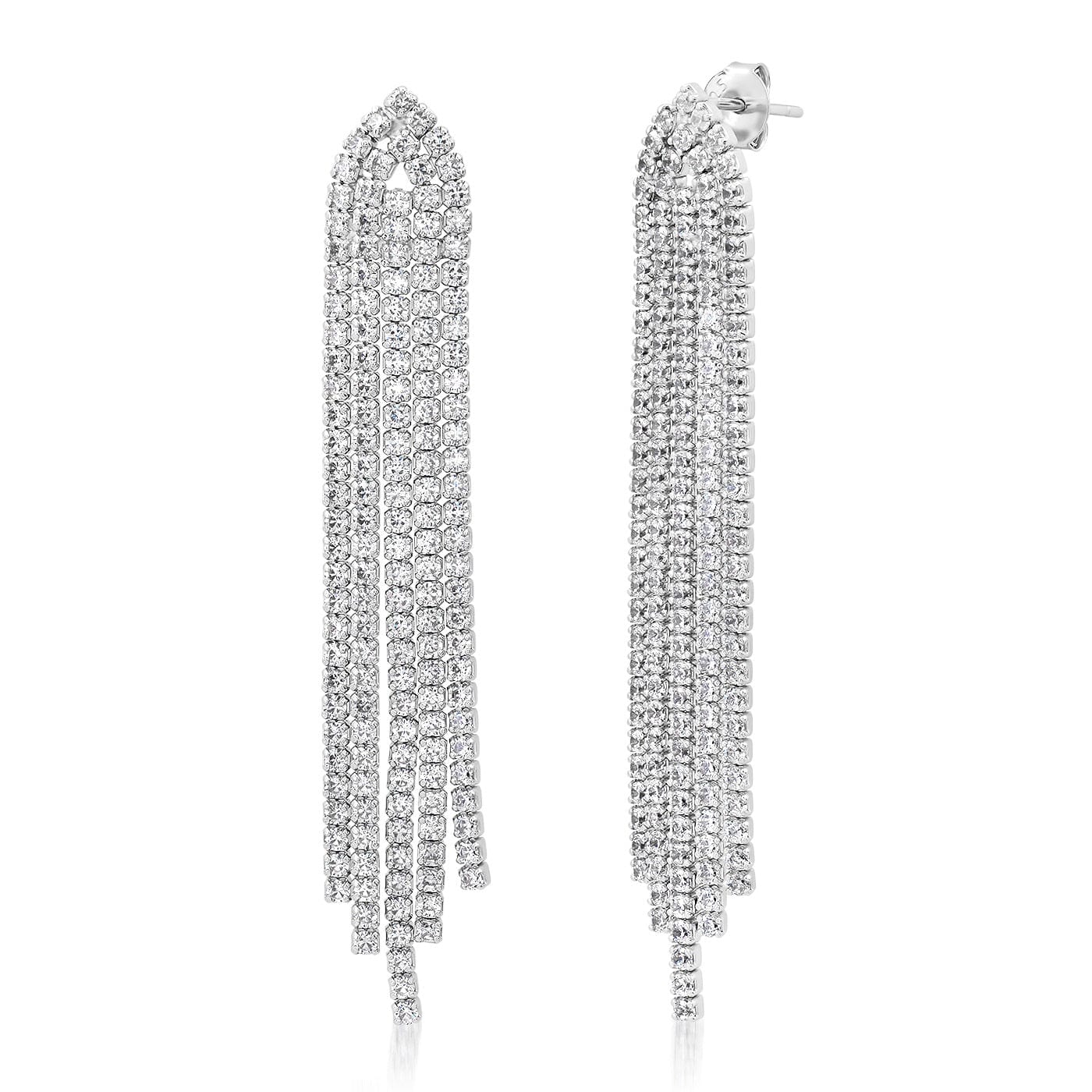 CZ Fringe Earrings