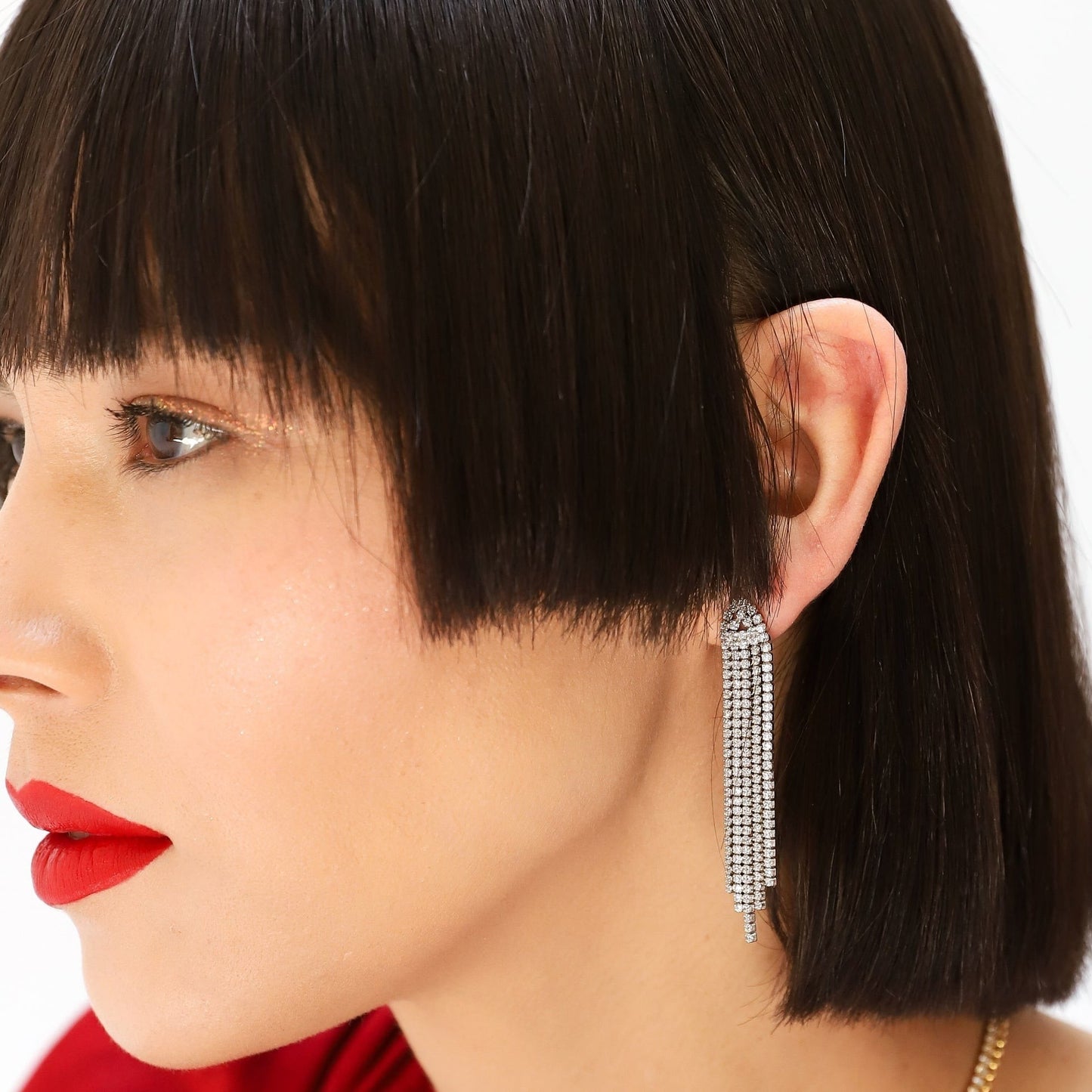 CZ Fringe Earrings
