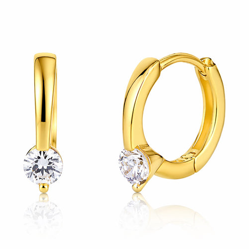 CZ Huggie Earrings (15mm)