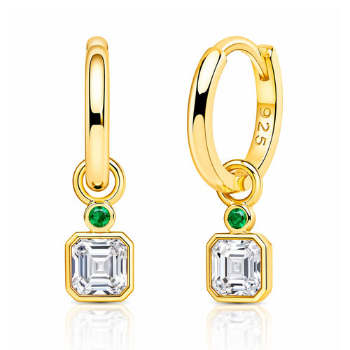 CZ Huggie Earrings (19mm)