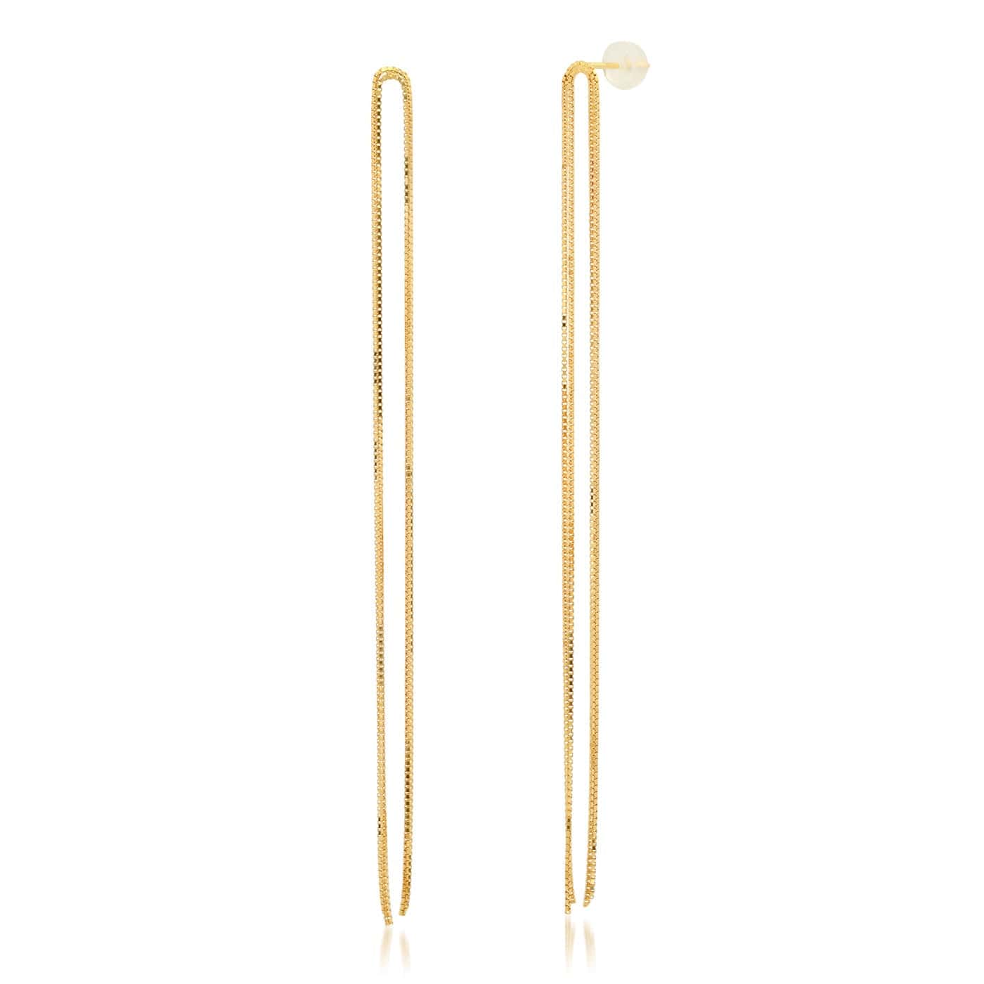 Double Chain Linear Earrings