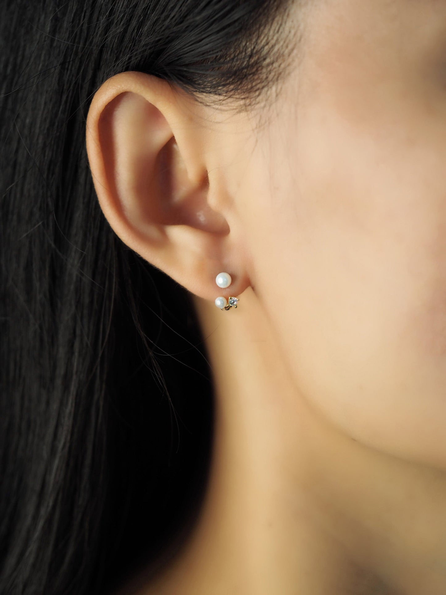 Double Pearl Ear Jacket