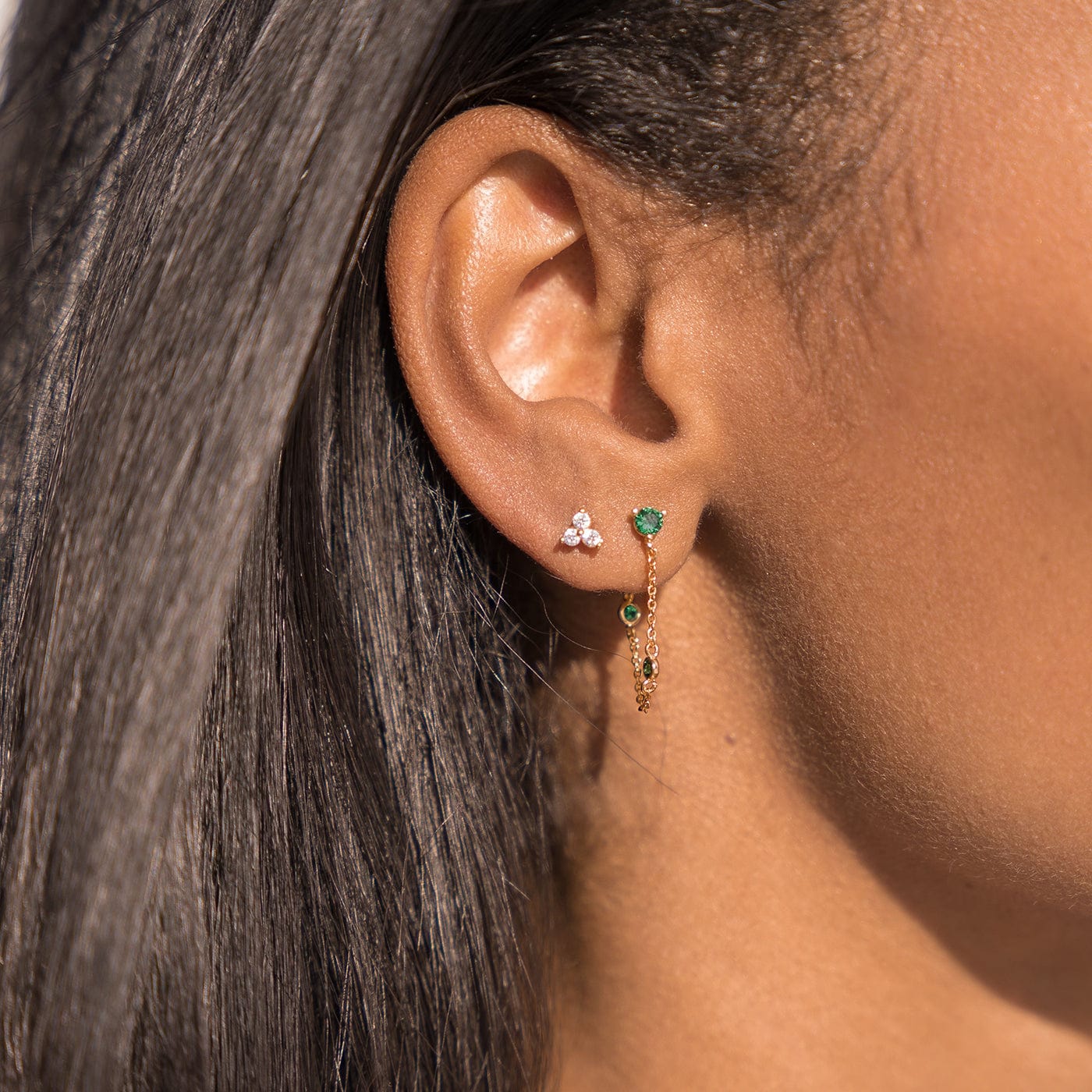 Draper Studs With CZ Chain