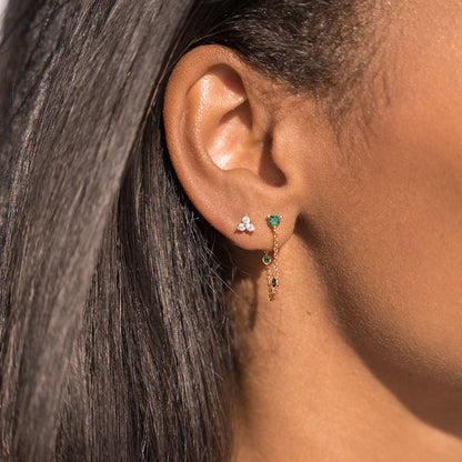 Draper Studs With CZ Chain